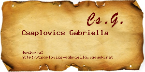 Csaplovics Gabriella névjegykártya
