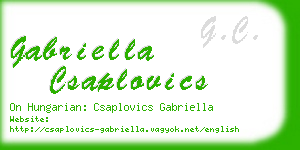 gabriella csaplovics business card